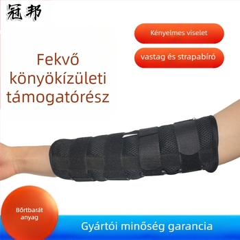 Könyökízületi rögzítő öv lélegző hálóval; Anyag: kompozit szövet és alumíniumötvözetes támogató rúd; Modell: könyök ízületi rögzítő öv; Alkalmazás: könyök