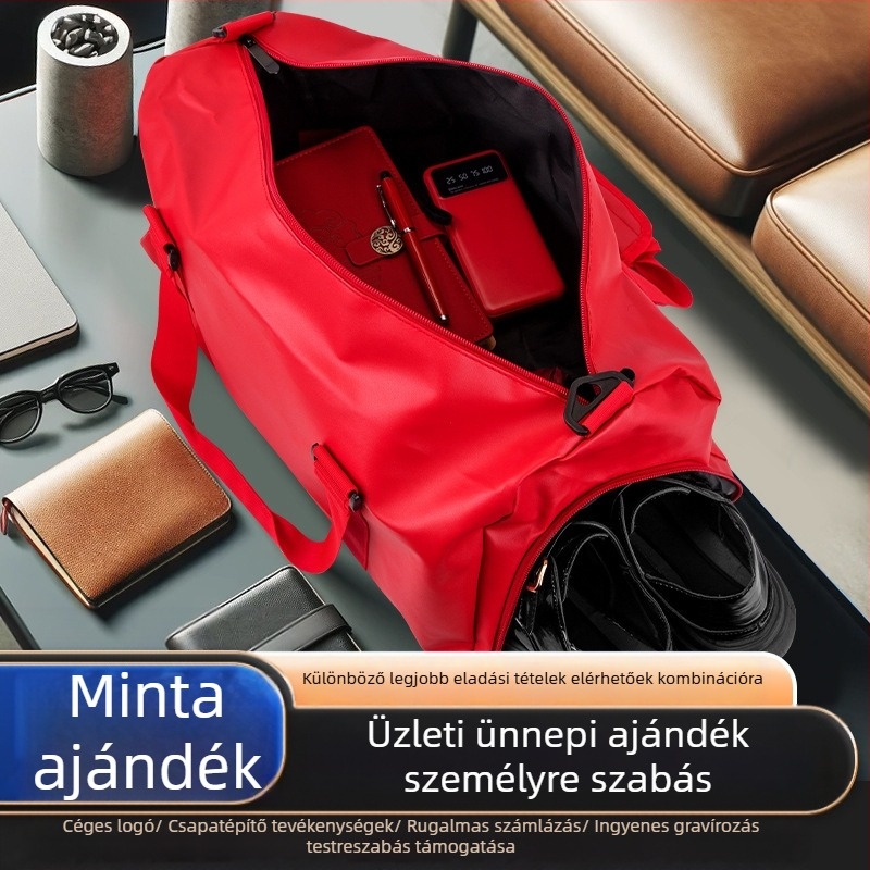 Wise Global műanyag üzleti ajándékkészlet modern minimalista stílussal — vizespalack és kültéri sporttáska