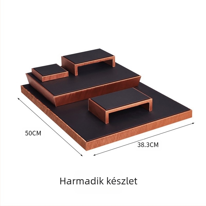 Ékszer kiállító polc (bőr; csempe-stílus; nyomtatott logó; testreszabás lehetősége; Zhongmeida)
