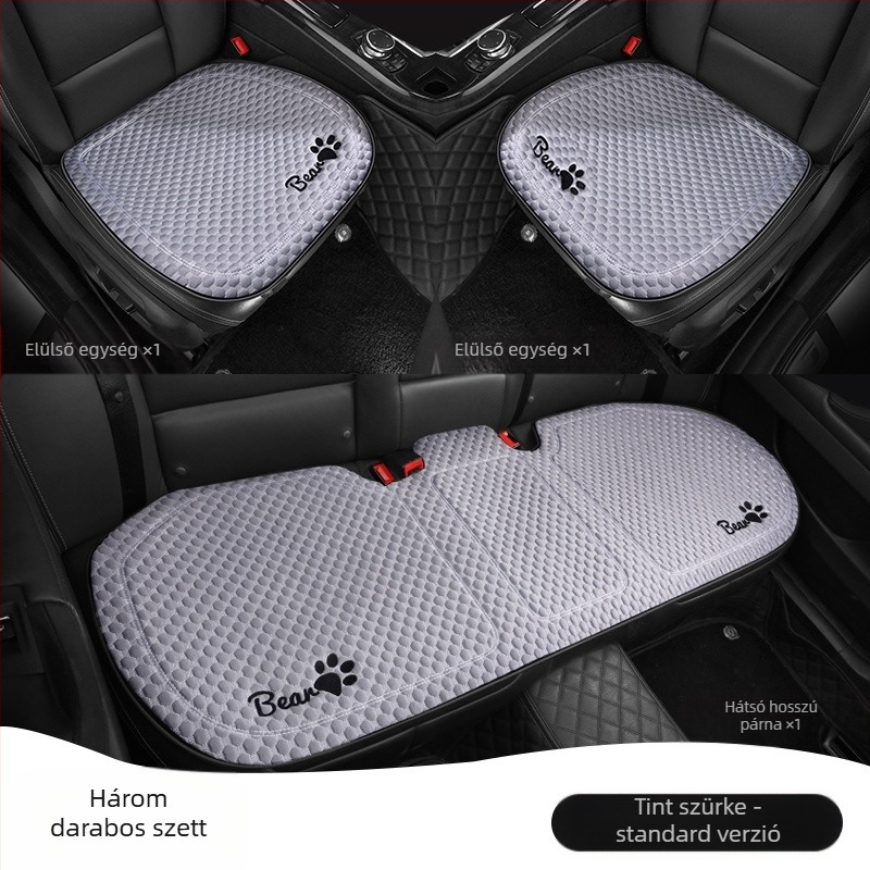Autóüléshez való párnahuzat, sík, egyszerű stílus, poliészter felület, hűsítő selyem töltet, egyetemes minden évszakhoz.