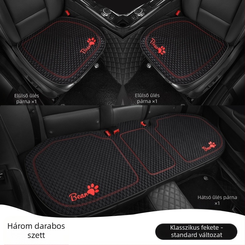 Autóüléshez való párnahuzat, sík, egyszerű stílus, poliészter felület, hűsítő selyem töltet, egyetemes minden évszakhoz.