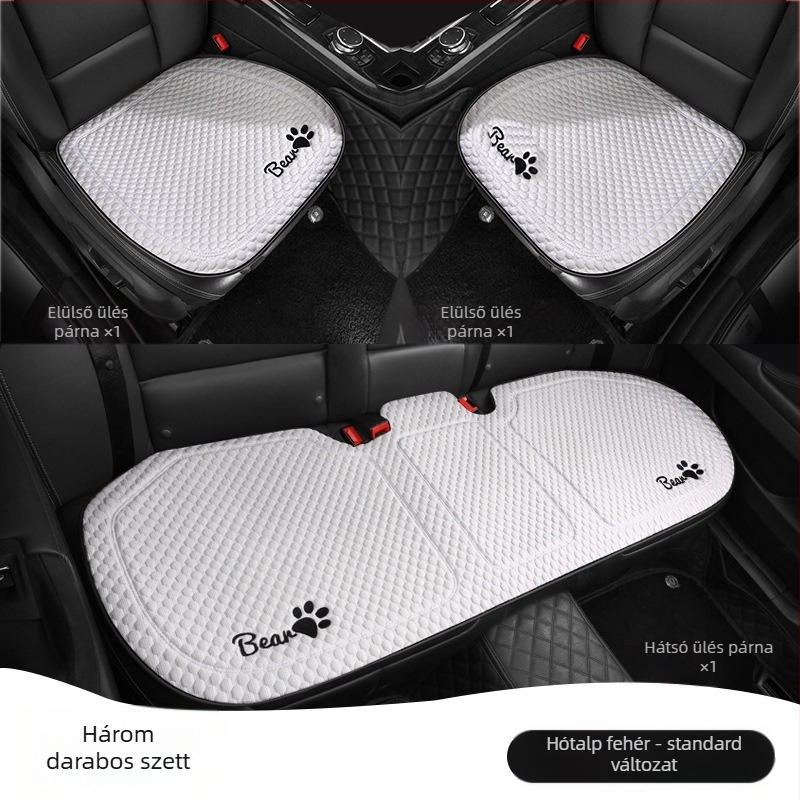 Autóüléshez való párnahuzat, sík, egyszerű stílus, poliészter felület, hűsítő selyem töltet, egyetemes minden évszakhoz.