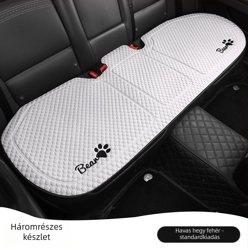 Autóüléshez való párnahuzat, sík, egyszerű stílus, poliészter felület, hűsítő selyem töltet, egyetemes minden évszakhoz.