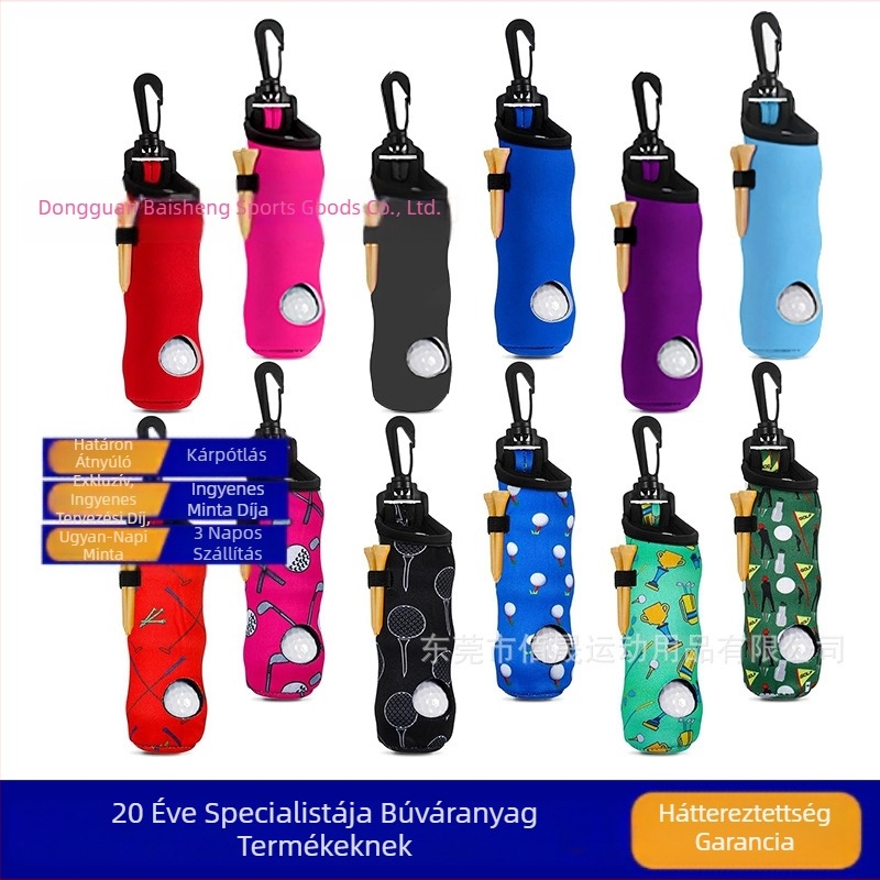 Neoprén golfo táska védőhüvely, vízálló, hordozható akasztóval és logónyomás lehetőséggel