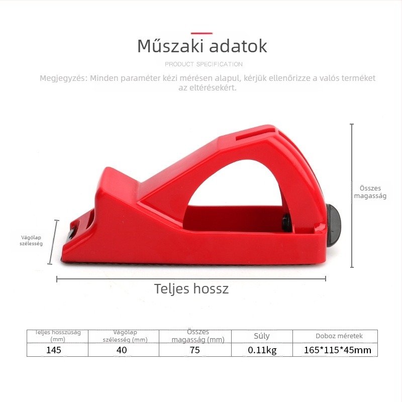 Kézi élcsiszoló eszköz gipszkartonhoz — Mussen Hall márka, eszköz az élek tisztításához, súly 0.11