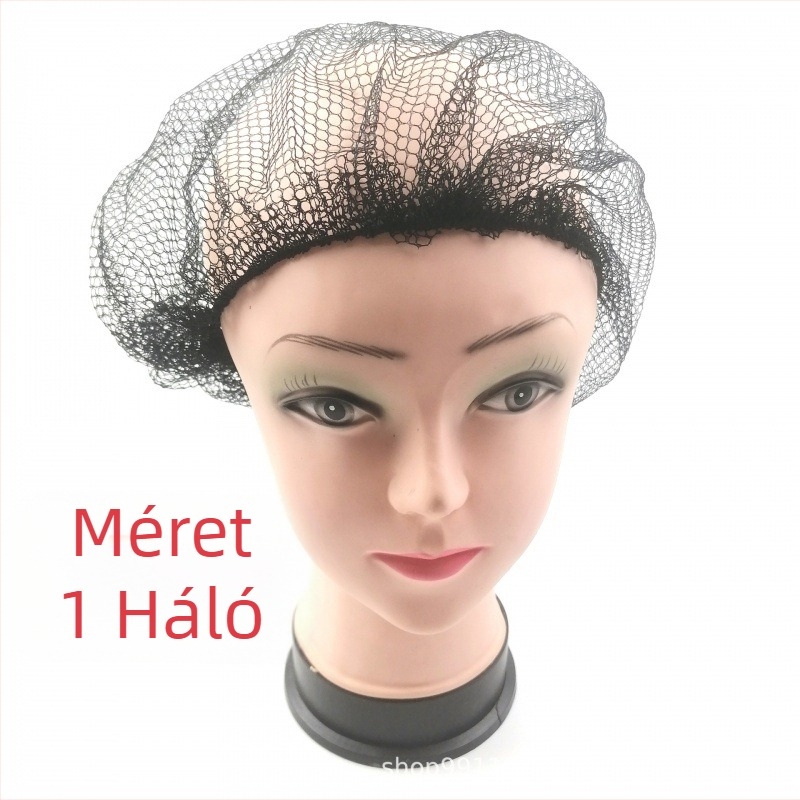 Egyszer használatos teljes fej hajháló, hálós kötött sapka (anyag: vászon; gyártási folyamat: kötés; uniszex; gyártási szám: 003; csomagolás: tömeges)