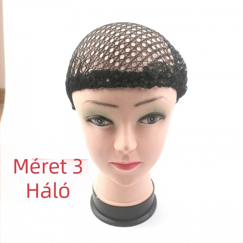 Egyszer használatos teljes fej hajháló, hálós kötött sapka (anyag: vászon; gyártási folyamat: kötés; uniszex; gyártási szám: 003; csomagolás: tömeges)