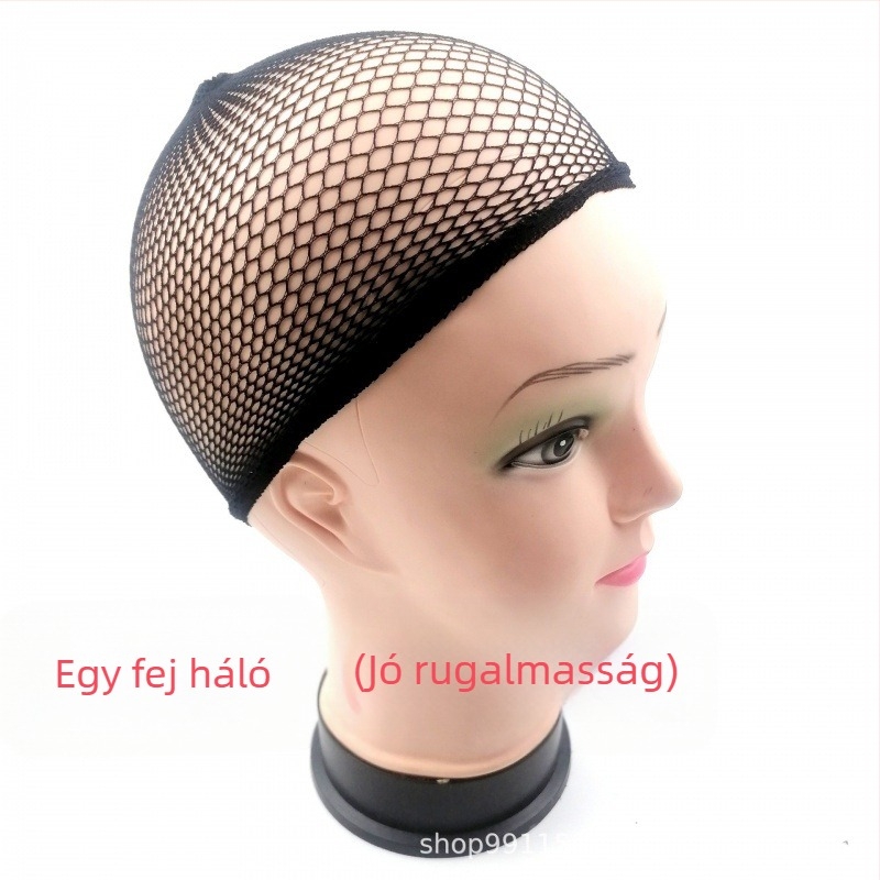 Egyszer használatos teljes fej hajháló, hálós kötött sapka (anyag: vászon; gyártási folyamat: kötés; uniszex; gyártási szám: 003; csomagolás: tömeges)