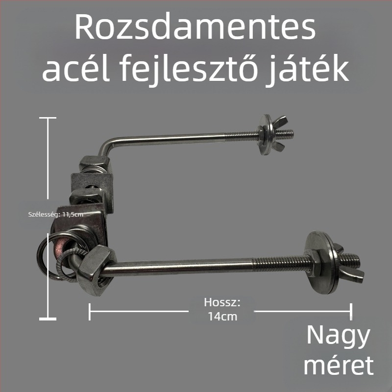 Papagáj harapófogó játék, rozsdamentes acél, ketrecbe lógó medál, interaktív stresszoldás (Eredet: Wenzhou; Import: Nem)