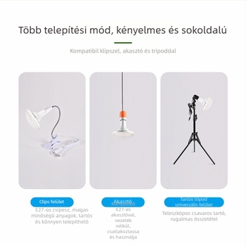 E27-bázisú teljes spektrumú növényi növekedési lámpa, 24W, 2400 lm, IP44