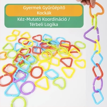 Műanyag építő nyaklánc játék 4–6 éveseknek; 38–50 darab; DIY-kompatibilis