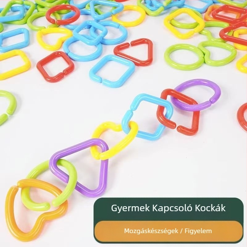 Műanyag építő nyaklánc játék 4–6 éveseknek; 38–50 darab; DIY-kompatibilis