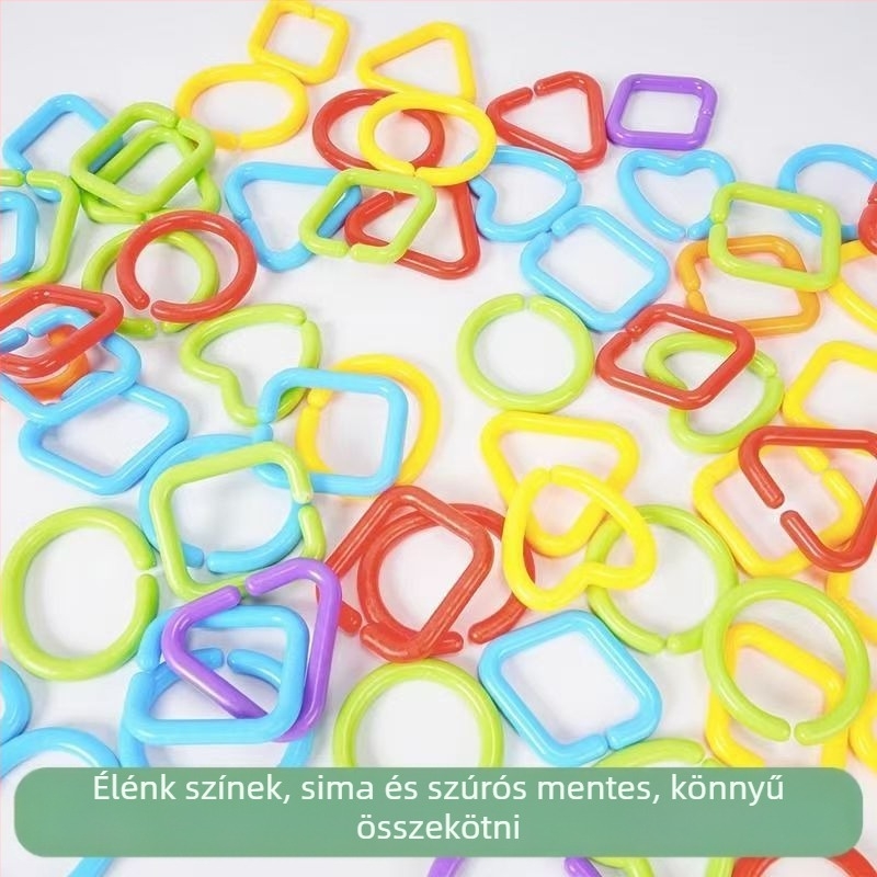 Műanyag építő nyaklánc játék 4–6 éveseknek; 38–50 darab; DIY-kompatibilis