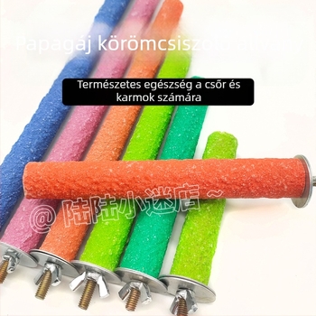 Papagájok és madárjátékok, fából készült fogzási rudak, fából készült rudak tartói, tigis mintás karmás rudak madárketrecekhez (Anyag: Egyéb; Eredet: Egyéb; Import: Nem)