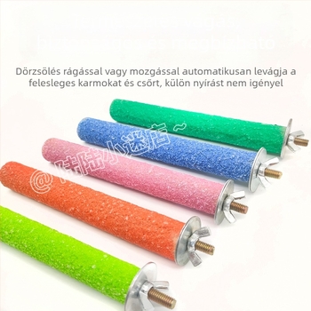 Papagájok és madárjátékok, fából készült fogzási rudak, fából készült rudak tartói, tigis mintás karmás rudak madárketrecekhez (Anyag: Egyéb; Eredet: Egyéb; Import: Nem)