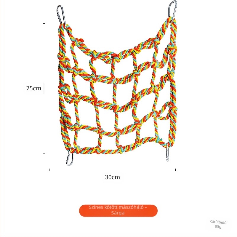 Papagáj szövött mászóháló harapásálló, pamut zsinór, Mooi muyu márka, madárjáték