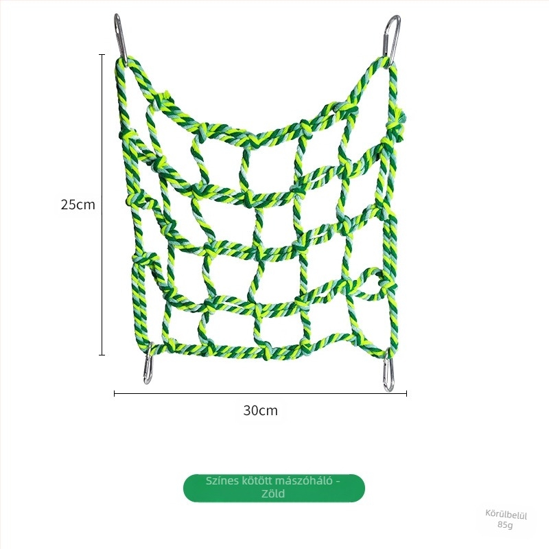 Papagáj szövött mászóháló harapásálló, pamut zsinór, Mooi muyu márka, madárjáték