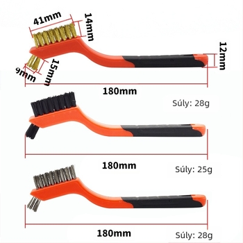 Öt darabos konyhai gázfőzőtisztító kefékészlet – páraelszívó réseinek tisztításához, zsírtalanítás és lerakódások eltávolítása, acél kefék