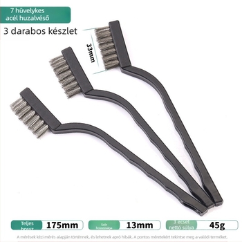 Öt darabos konyhai gázfőzőtisztító kefékészlet – páraelszívó réseinek tisztításához, zsírtalanítás és lerakódások eltávolítása, acél kefék