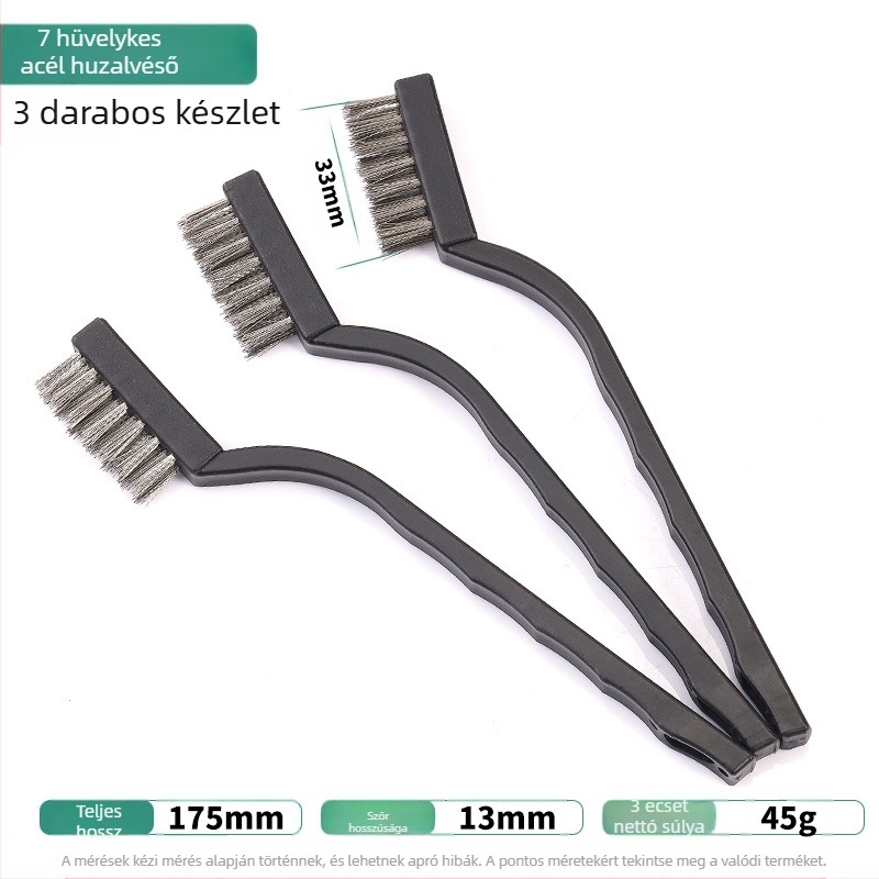 Öt darabos konyhai gázfőzőtisztító kefékészlet – páraelszívó réseinek tisztításához, zsírtalanítás és lerakódások eltávolítása, acél kefék