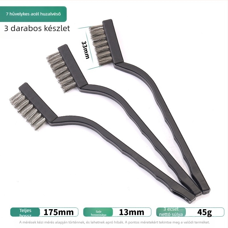 Öt darabos konyhai gázfőzőtisztító kefékészlet – páraelszívó réseinek tisztításához, zsírtalanítás és lerakódások eltávolítása, acél kefék