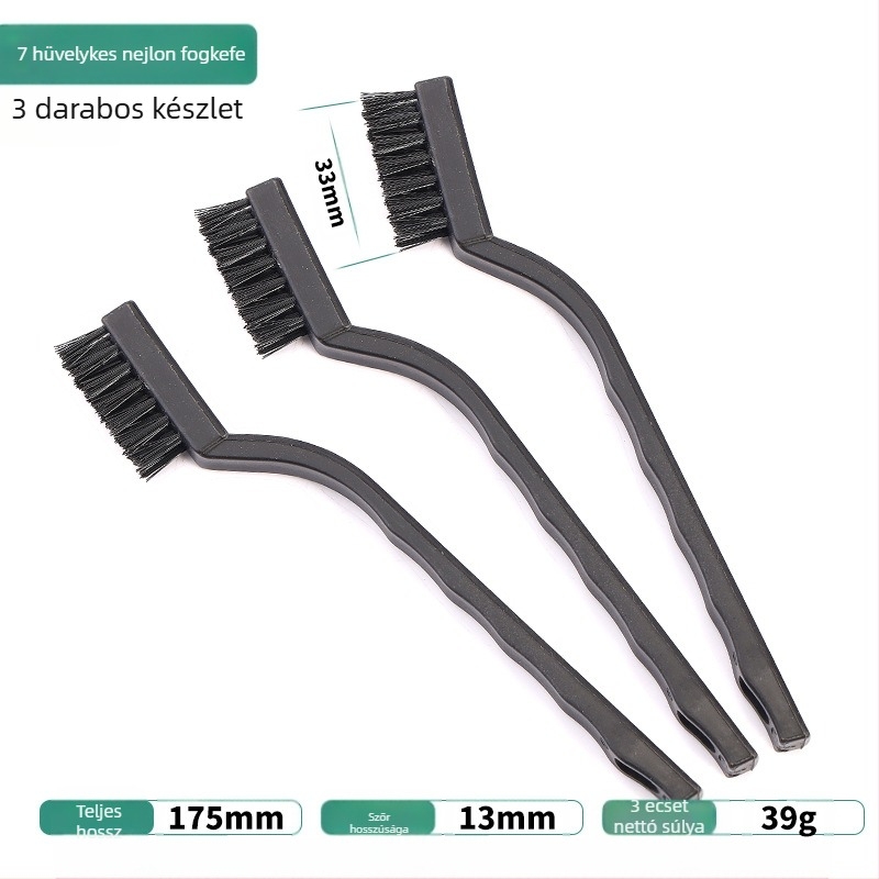 Öt darabos konyhai gázfőzőtisztító kefékészlet – páraelszívó réseinek tisztításához, zsírtalanítás és lerakódások eltávolítása, acél kefék