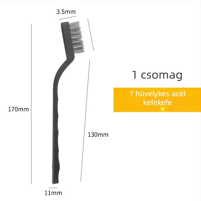 Öt darabos konyhai gázfőzőtisztító kefékészlet – páraelszívó réseinek tisztításához, zsírtalanítás és lerakódások eltávolítása, acél kefék