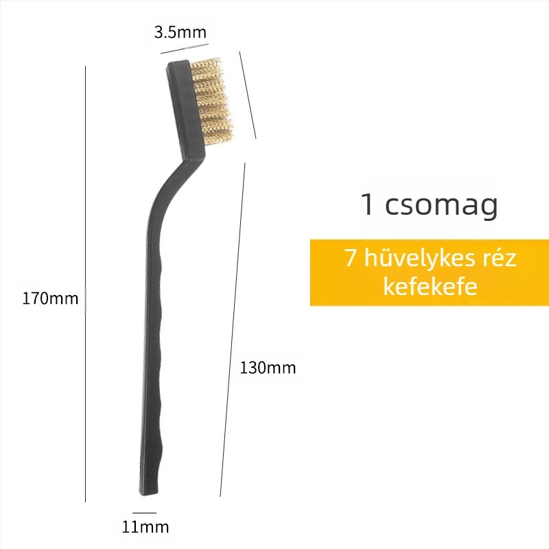 Öt darabos konyhai gázfőzőtisztító kefékészlet – páraelszívó réseinek tisztításához, zsírtalanítás és lerakódások eltávolítása, acél kefék