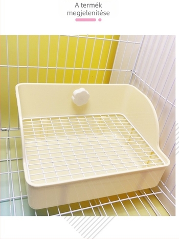 Felfelé emelt négyszögletes WC nyulak és guinea pig számára, nagy alomtálca háziállatok számára; Anyag: Egyéb; Eredet: Egyéb; Importált: Nem; Márka: Egyéb