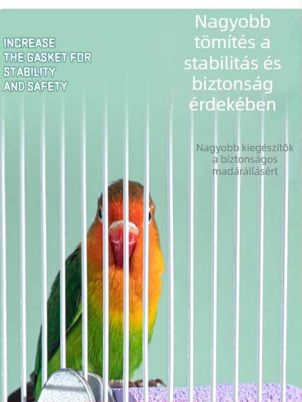 Papagáj rúdás tartó – Tigriscsíkos cockatiel játék, tartós harapásálló csőr- és karmareszelő, matt felület