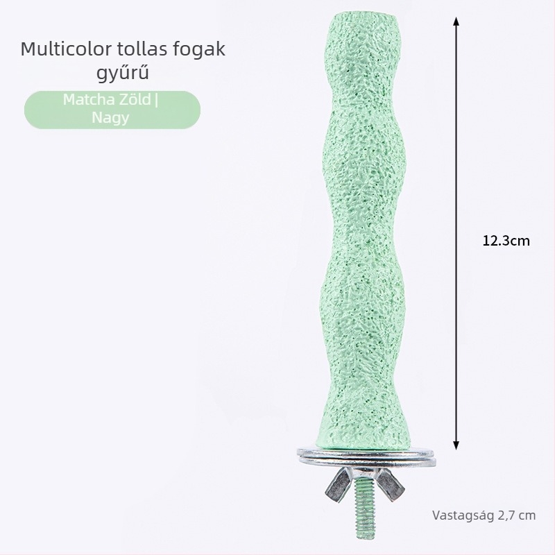 Papagáj rúdás tartó – Tigriscsíkos cockatiel játék, tartós harapásálló csőr- és karmareszelő, matt felület