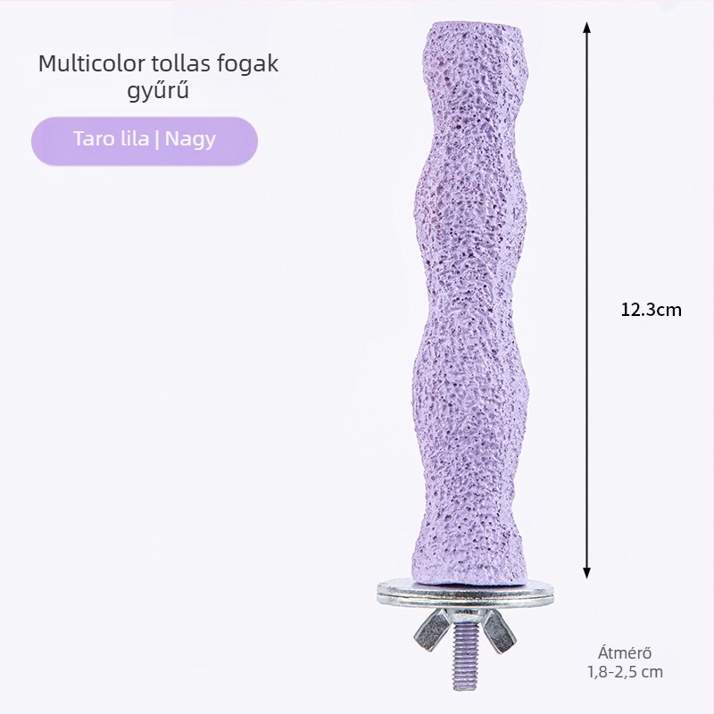 Papagáj rúdás tartó – Tigriscsíkos cockatiel játék, tartós harapásálló csőr- és karmareszelő, matt felület