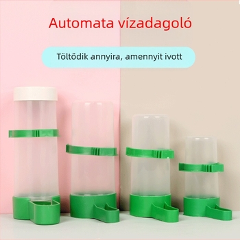 Madár számára automata vízadagoló – anti-szórás funkció, műanyag, hazai termék
