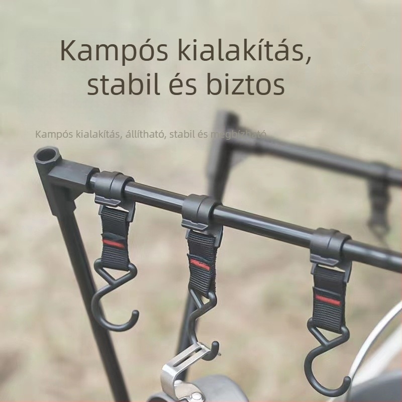 Kemping háromszög alakú összecsukható ruhaszárító állvány, könnyű alumíniumötvözet, hordozható kültéri tárolás