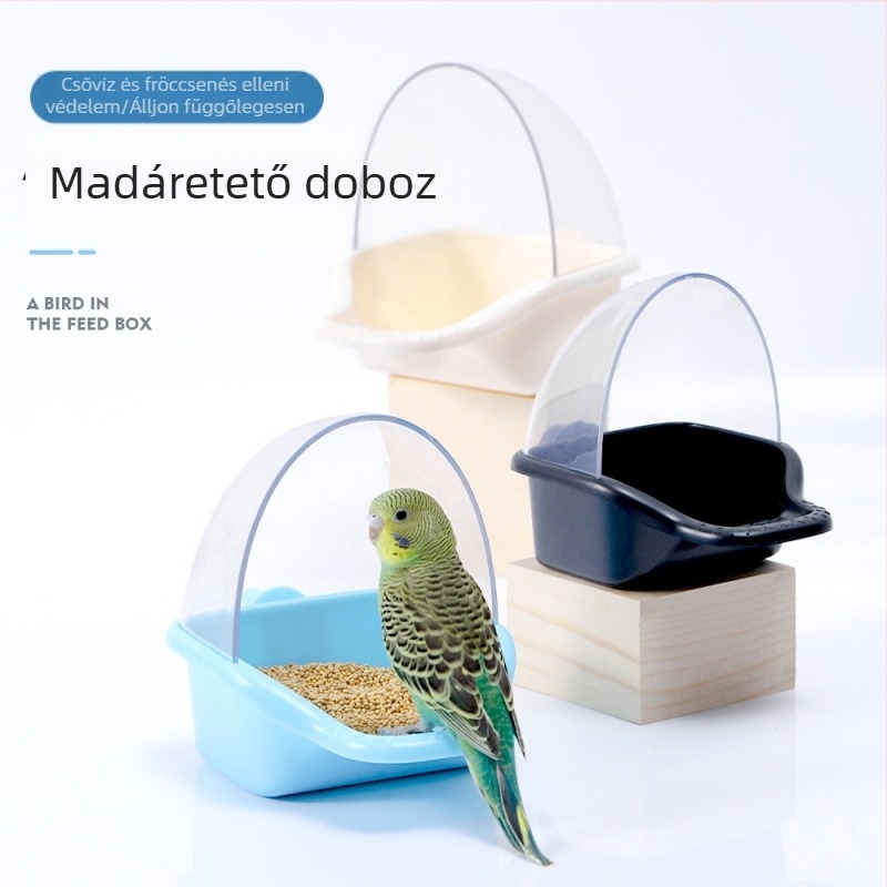 Papagájok automata etetője, műanyag etetődoboz, 50 darabos készlet, Weibi márka, akváriumhoz, anti-szóró etetőcsésze