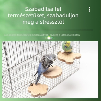Papagáj játékplatform kalitkához, hintázó, függőhíd és mászó létra