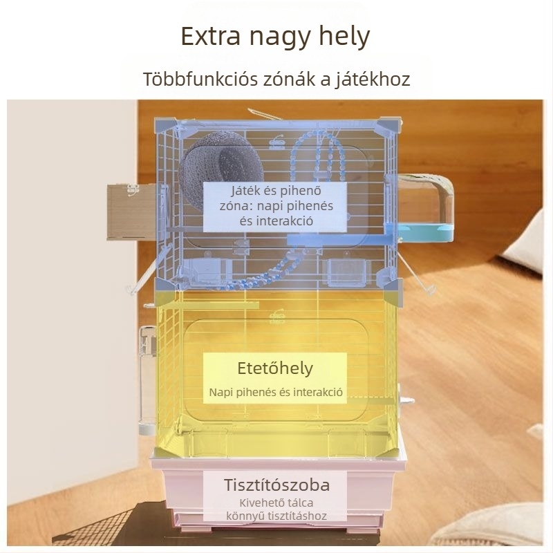 Papagáj ketrec – Nagy kültéri, átlátszó fém ketrec vécétálcával, alacsony széntartalmú acéldrótból