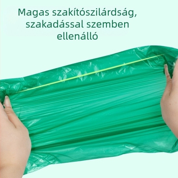 Biológiailag lebomló kutya- és macskaürülék zacskók, síkszájnyílású, vastagított film, EPI+HDPE anyag