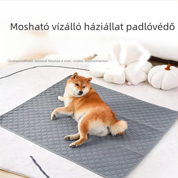 Háziállat vizelet alátét kutyáknak és macskáknak, újrafelhasználható, mosható, vízálló csúszásmentes alap (anyagok: hálószövet + pamut + vízálló réteg + csúszásmentes felület)