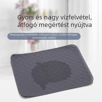 Háziállat vizelet alátét kutyáknak és macskáknak, újrafelhasználható, mosható, vízálló csúszásmentes alap (anyagok: hálószövet + pamut + vízálló réteg + csúszásmentes felület)