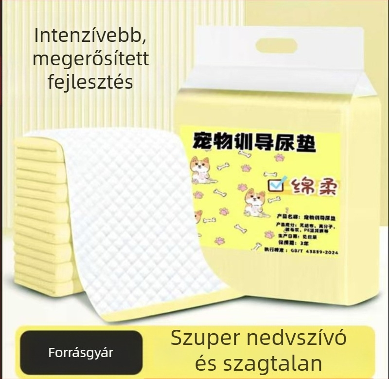 Macska- és kutyavizeletpárnák, vastagított, egyszer használatos, nedvszívó és szivárgásmentes, kód Bd1010876886
