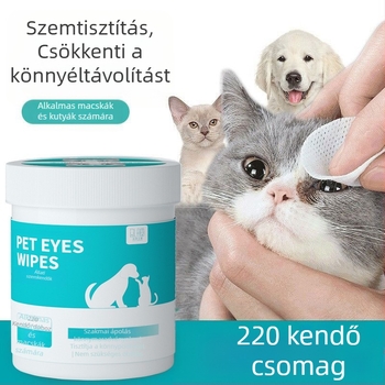 Duolai ammon Háziállat-törlőkendők macskáknak és kutyáknak — Szem- és fültisztítás, nemszövött anyag, tisztítás, univerzális használat