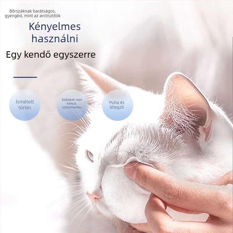 Duolai ammon Háziállat-törlőkendők macskáknak és kutyáknak — Szem- és fültisztítás, nemszövött anyag, tisztítás, univerzális használat