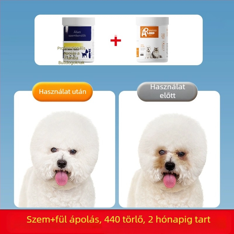 Duolai ammon Háziállat-törlőkendők macskáknak és kutyáknak — Szem- és fültisztítás, nemszövött anyag, tisztítás, univerzális használat