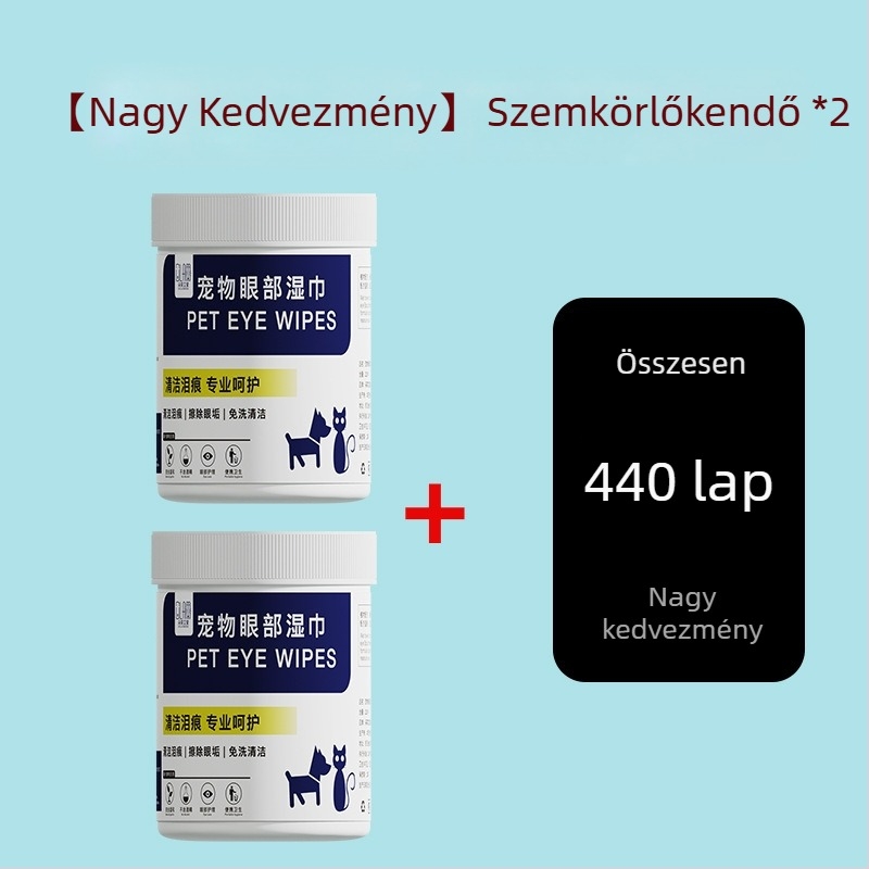 Duolai ammon Háziállat-törlőkendők macskáknak és kutyáknak — Szem- és fültisztítás, nemszövött anyag, tisztítás, univerzális használat