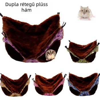 Puha plüss, kétszeres rétegű meleg függőágy kisállatoknak