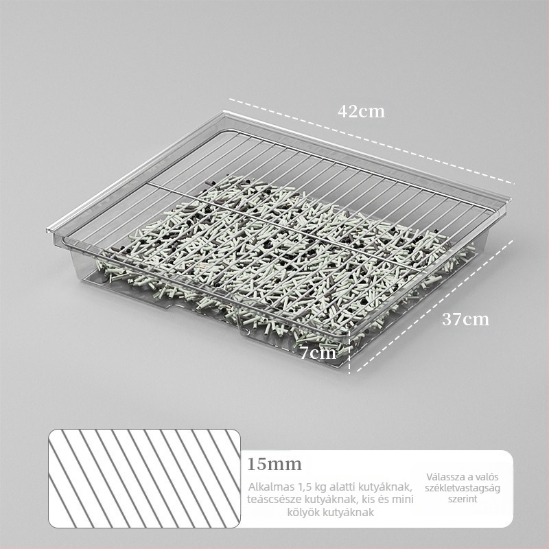 Kutyatoalett tálca műanyag kerettel – ajándékba alkalmas