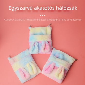 Téli vastag pamut fészek kisállatoknak mesterséges szőrrel bélelt