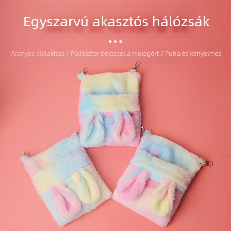 Téli vastag pamut fészek kisállatoknak mesterséges szőrrel bélelt