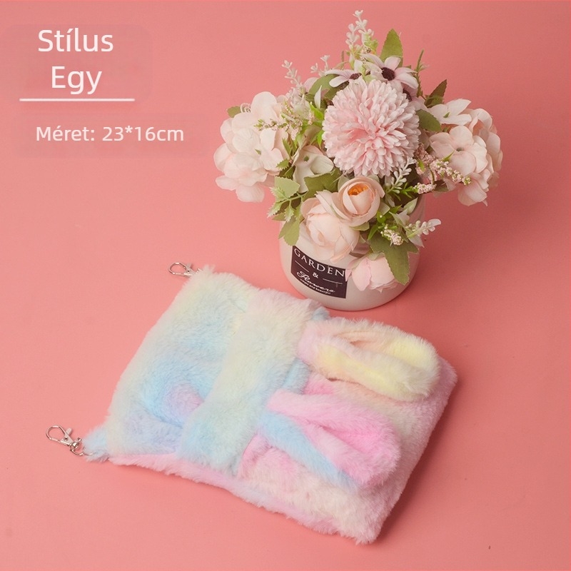 Téli vastag pamut fészek kisállatoknak mesterséges szőrrel bélelt